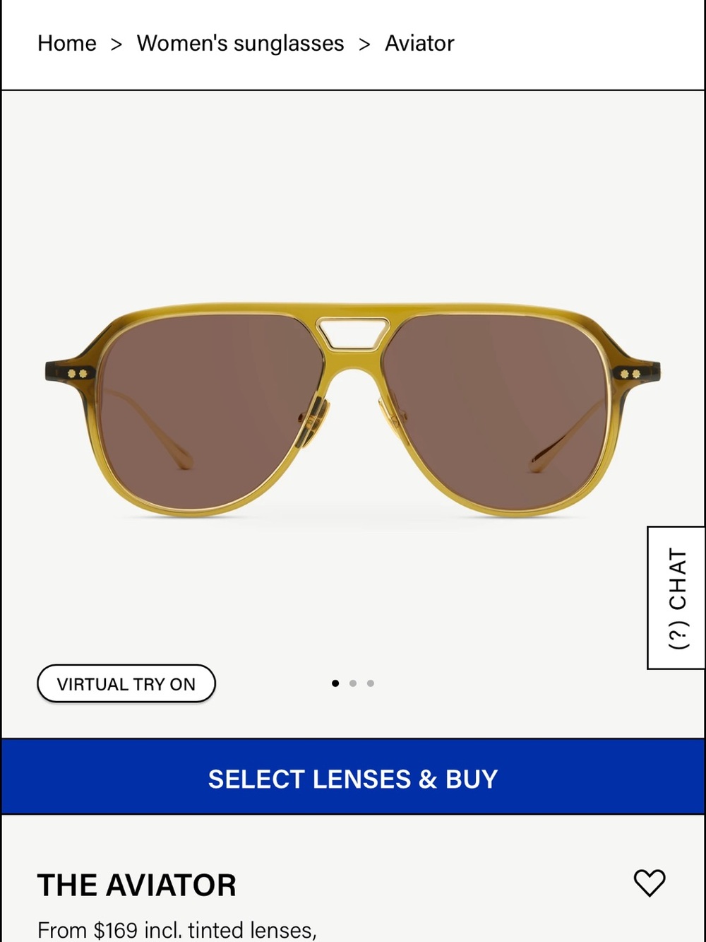 Aviator Sunglasses in Olive Green with Brown Lenses